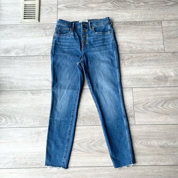 Everlane The Vintage Skinny Ankle Jeans Button Fly Raw Hem - Picture 4 of 16